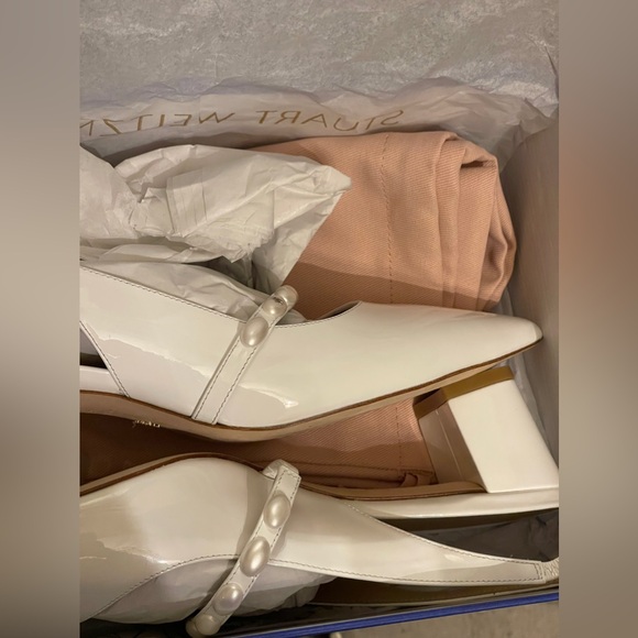 Stuart Weitzman Pearlita 50 Block Slingback, size 9.5 wide - Picture 10 of 10